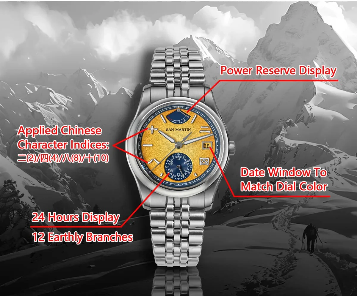 San Martin  39mm 9132 Luxury Mechanical Watch SN0144DG - Image 4