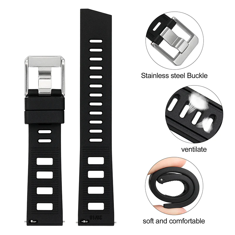 Premium Grade Rubber Dive Watchband - Image 3