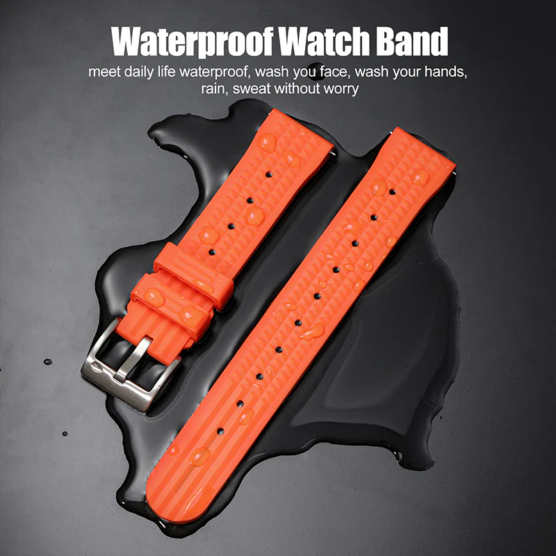 ★Special Offer★Watchdives Soft Waffle Rubber Dive Strap - Image 13