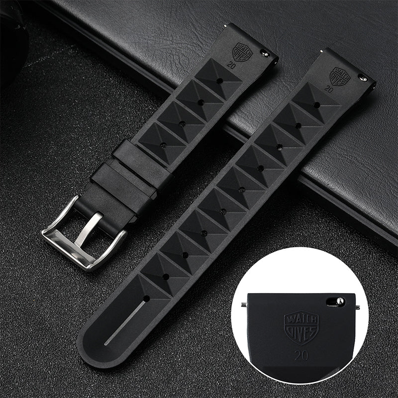 ★Special Offer★Watchdives Soft Waffle Rubber Dive Strap - Image 19