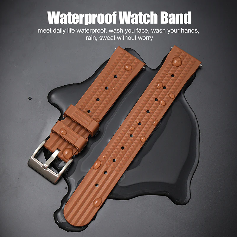 ★Special Offer★Watchdives Soft Waffle Rubber Dive Strap - Image 27