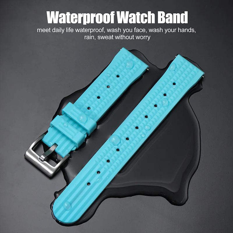 ★Special Offer★Watchdives Soft Waffle Rubber Dive Strap - Image 28