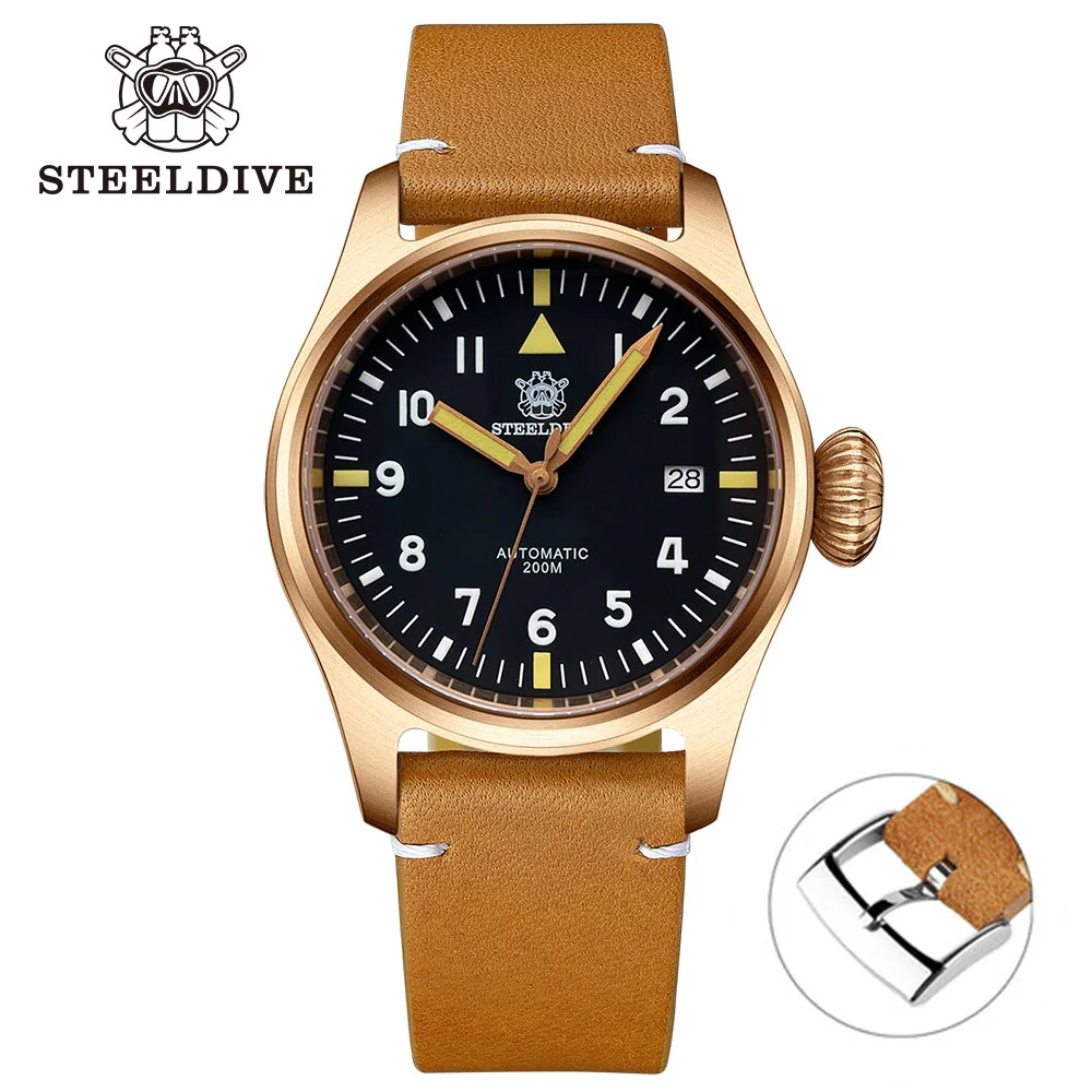 Steeldive SD1928S 39mm Bonze Pilot Watch - Image 3