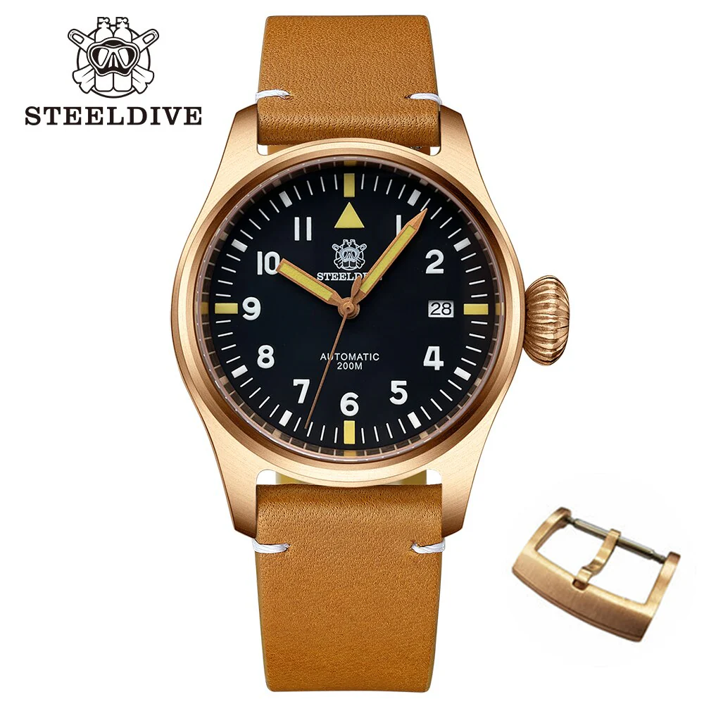 Steeldive SD1928S 39mm Bonze Pilot Watch - Image 4