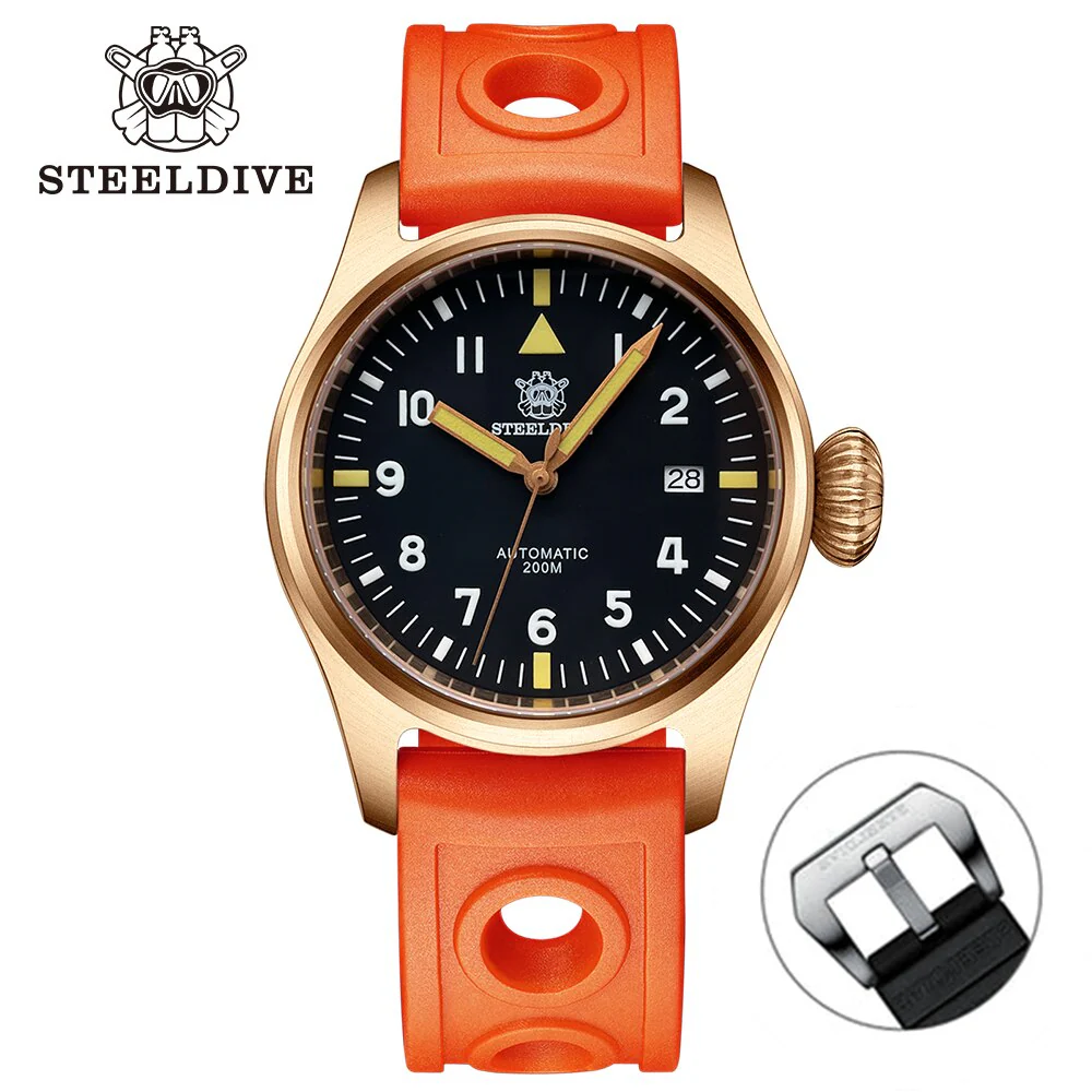 Steeldive SD1928S 39mm Bonze Pilot Watch - Image 5