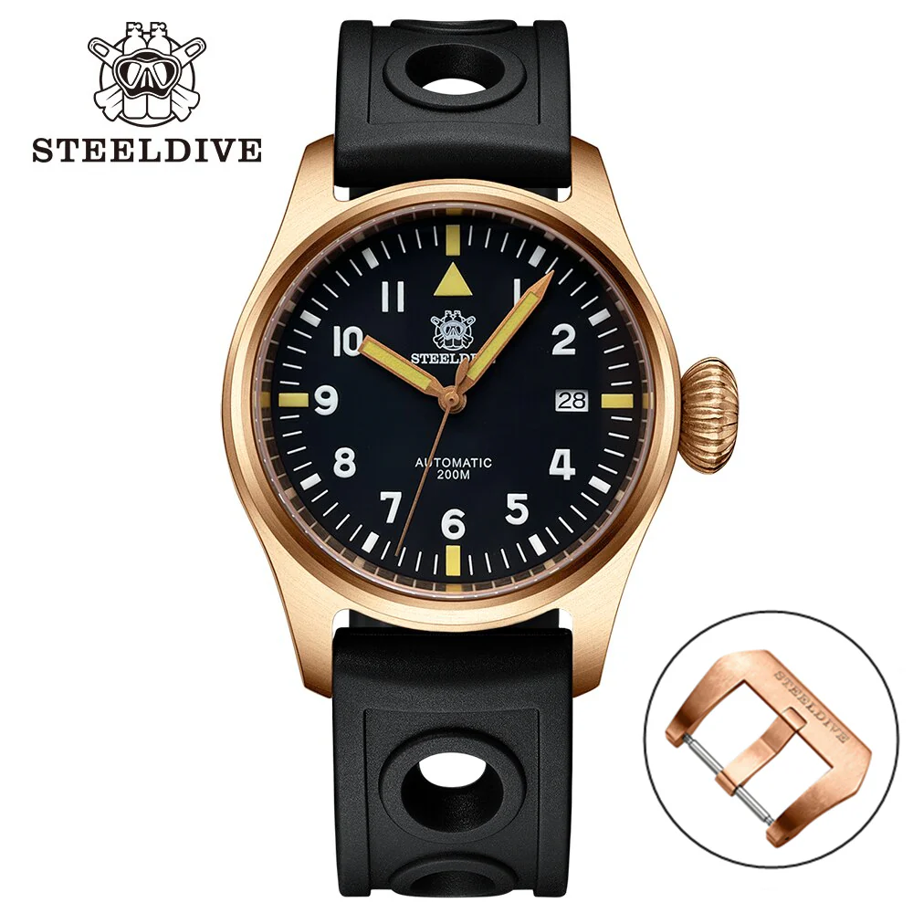 Steeldive SD1928S 39mm Bonze Pilot Watch - Image 8