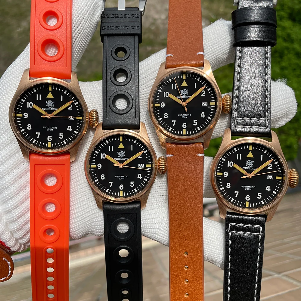 Steeldive SD1928S 39mm Bonze Pilot Watch - Image 9