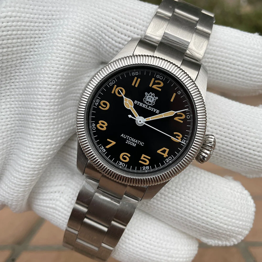 Steeldive SD1906 Carved Coin Bezel NH35 Automatic Watch - Image 18