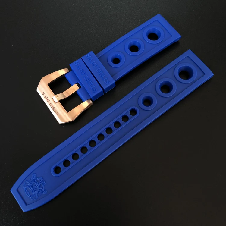 Steeldive Rubber Watch Strap with Cusn8 Bronze Buckle - Image 7