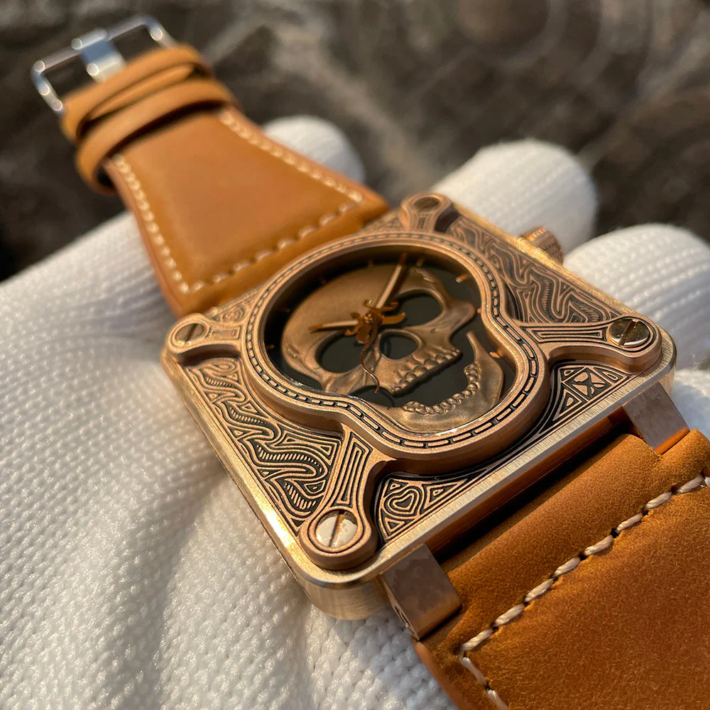 Steelflier SF761S Burning Skull Bronze Watch - Image 11