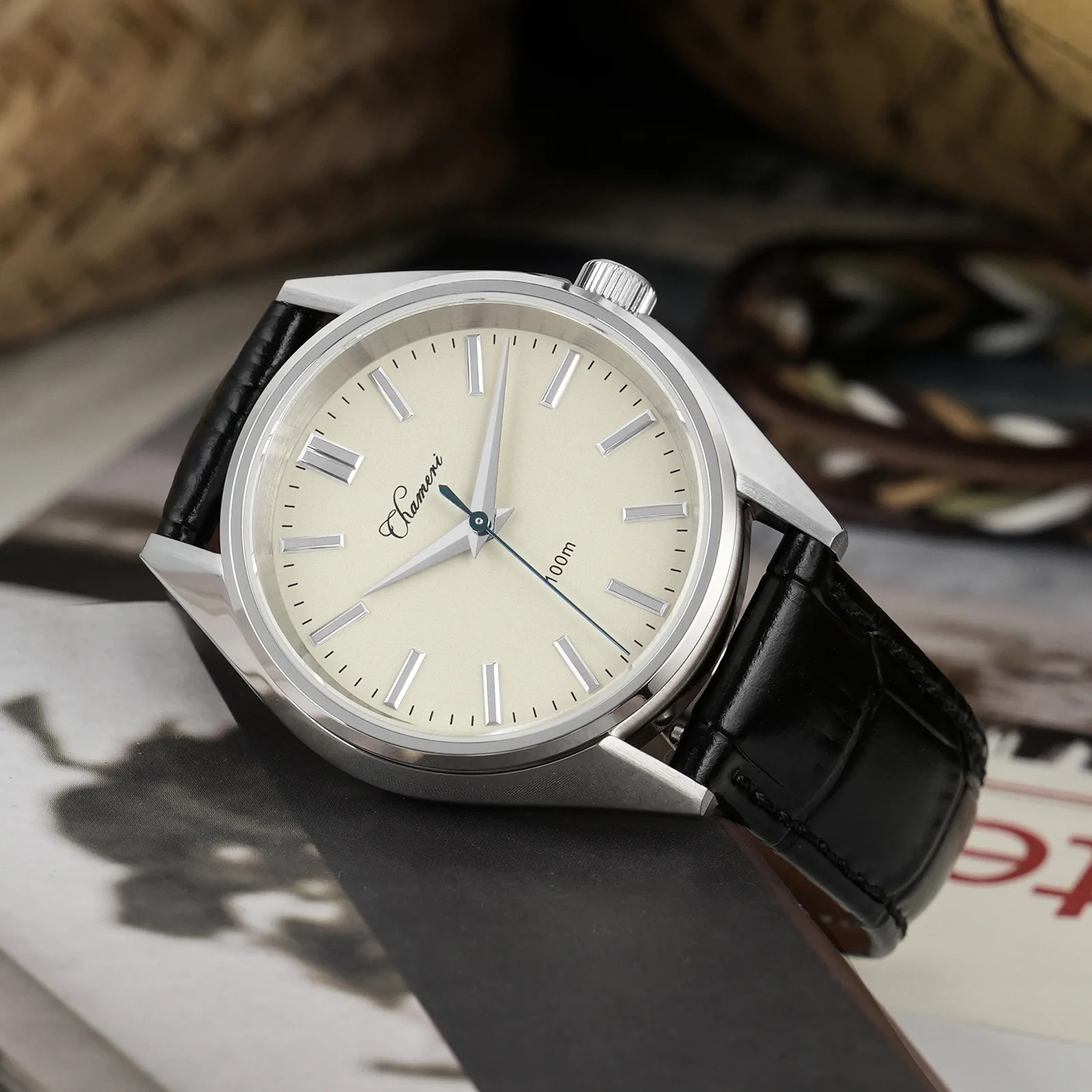 🔥Anniversary Sale🔥Chameri 37mm VH31 Sweep Second Quartz Watch GS04 - Image 7