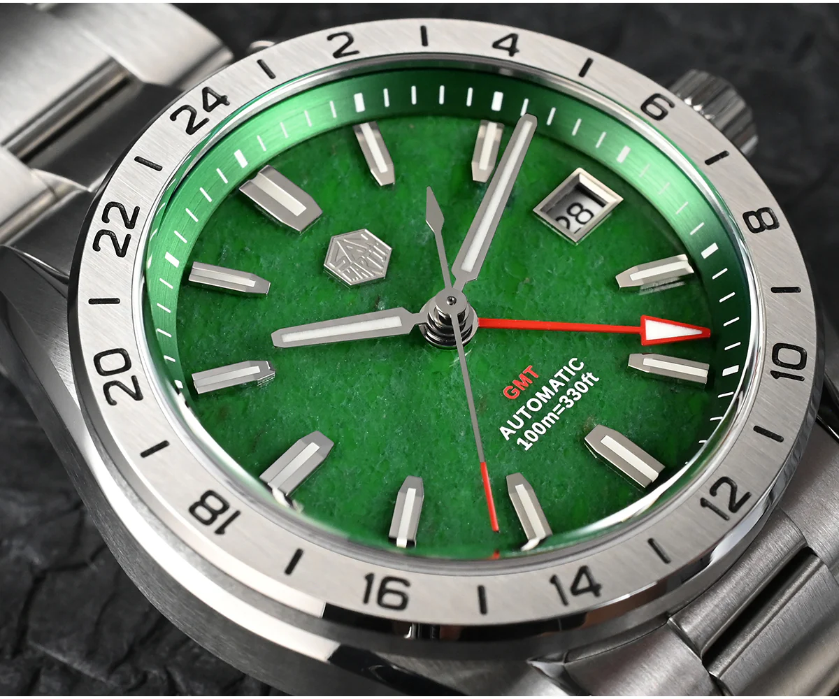 San Martin Aventurine Gemstone NH34 GMT Watch SN0129GB - Image 17