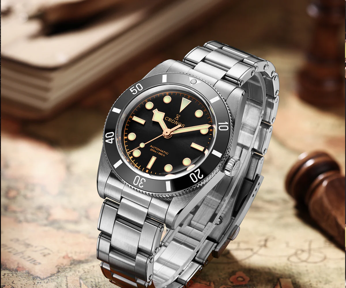 Cronos 37mm PT5000 Vintage Diver Watch L6033 - Image 5