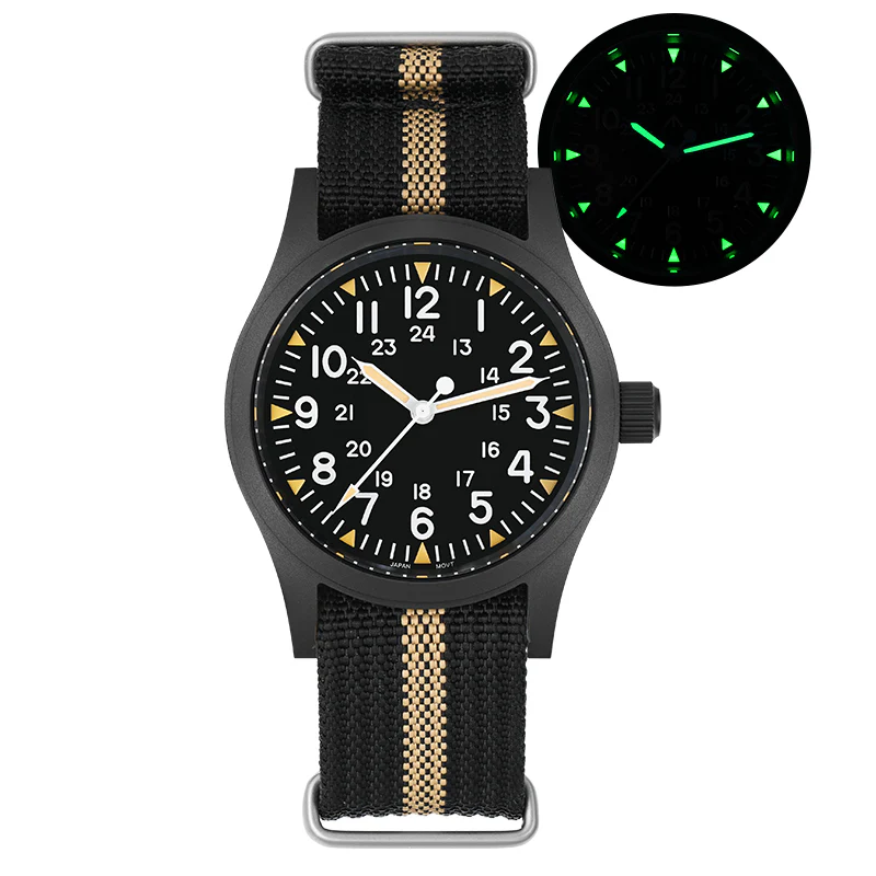 Militado Sapphire Crystal 38mm Field Watch ML05 - Image 9
