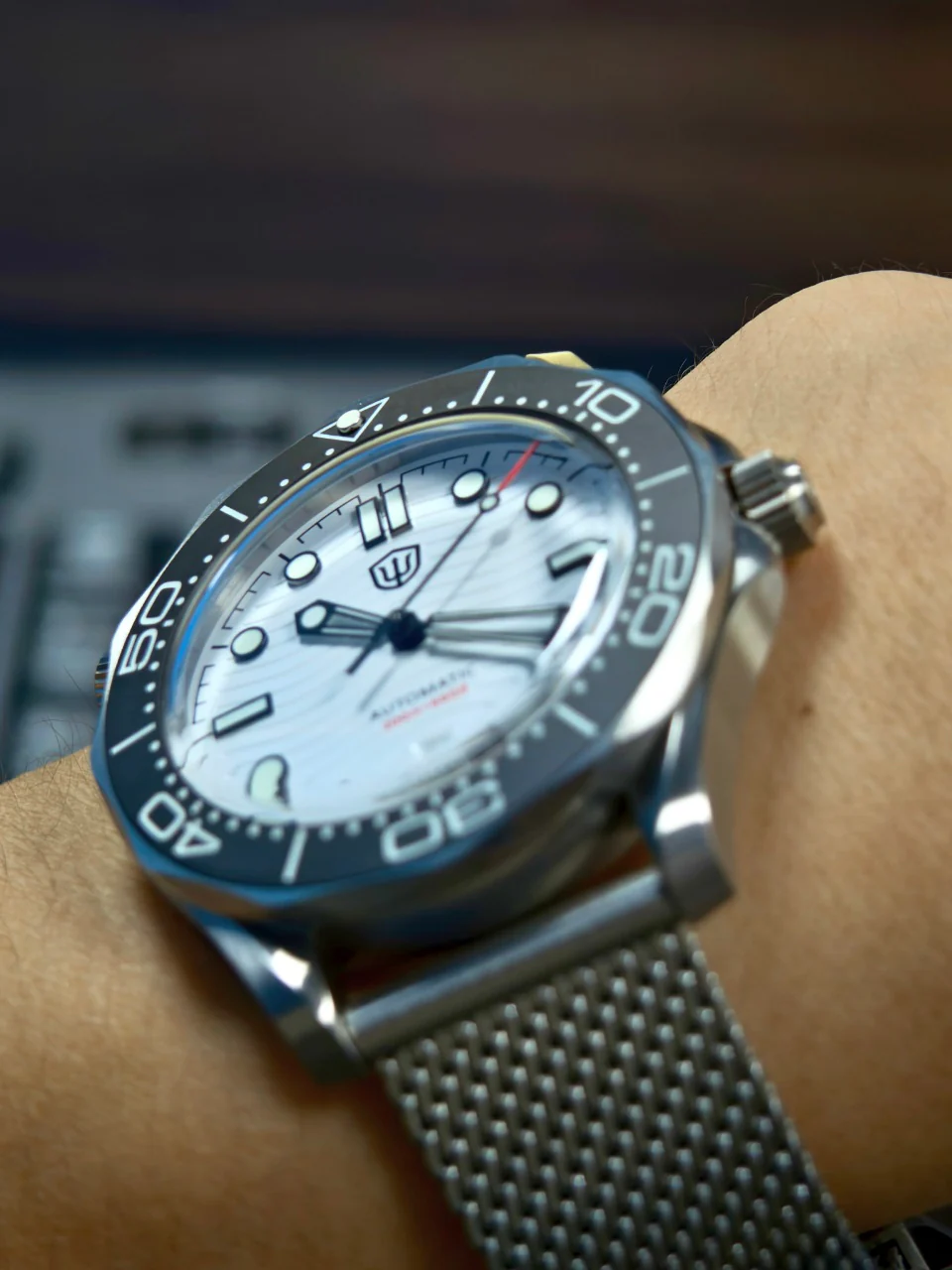 Watchdives WD007 Top Hat Sapphire PT5000 Titanium Dive Watch - Image 7